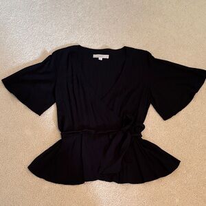 Black Wrap Top